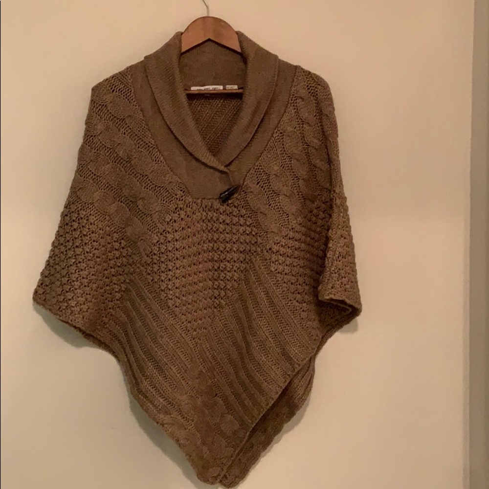 Brown poncho